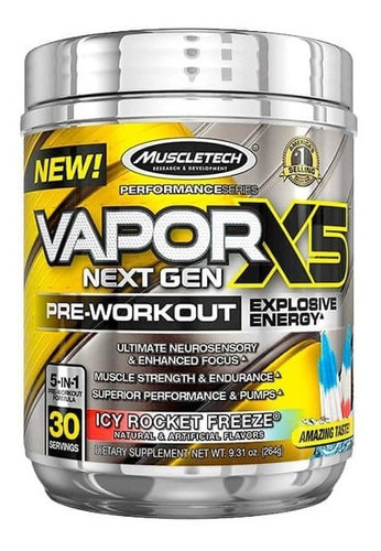 Pre Entreno Muscletech Vapor X5 30 Servicios