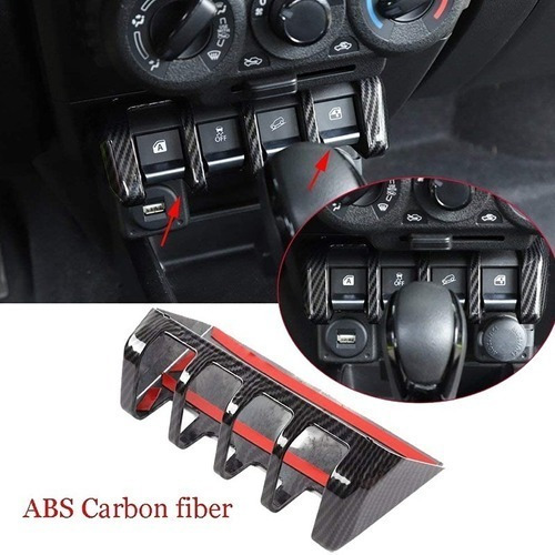 Imagen 2 de 5 de Embellecedor Switch Panel Suzuki Jimny 2022 Fibra Carbono