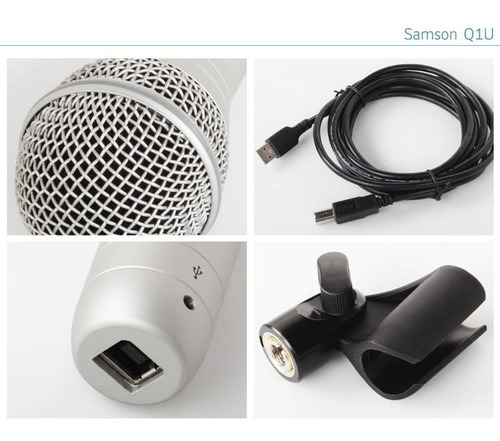 Microfono Samson Q1u Usb Tripode Podcast Streaming Radio