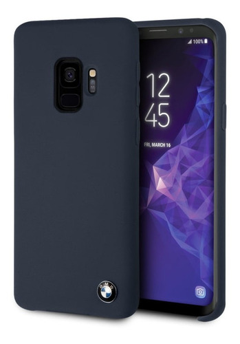 Forro Funda Bmw Sillicon Azul Navy Sam S9