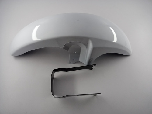 Imagen 2 de 2 de Guardabarro Delantero Akt Nkd 125sl Sport Blanco Con Platina