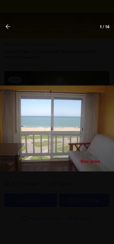 Imagen 1 de 14 de Hermoso Monoambiente En Miramar Frente Al Mar De 30 Metros Cuadrados Super Comodos Para Hasta Cuatro Personas. Apto Mascotas Pequeña.s,
