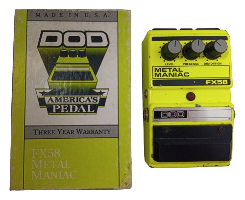 Pedal Para Guitarra Dod Fx58 Metal Maniac (Usado)