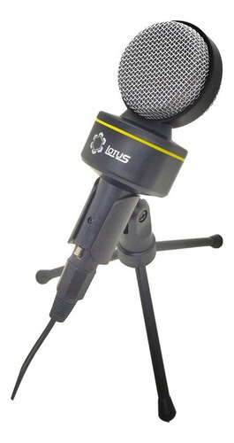 Microfone Condensador Omnidirecional Lotus Preto Lt-mi007
