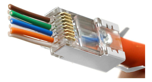 100 Plug Cat8, Cat7, Cat6 Sftp Ftp Rj45 Conector Blindado