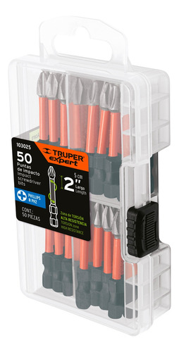 Estuche Con 50 Puntas De Cruz Ph2 Largo 2'' Truper 103025