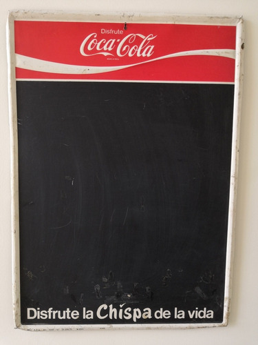 Pizarrón Antiguo Coca Cola, Original Con Registro 51 X 70 Cm