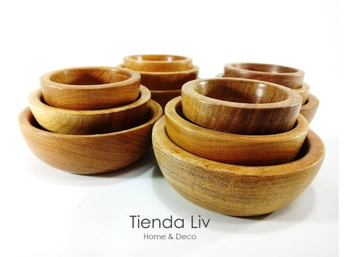 Cazuelas Cuenco Madera Dip O Velas 12 Cazuelas De 3 Medidas