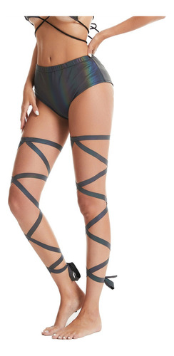 Leg Straps Reflectante Accesorios De Pierna Adorno Rave Reflectante Multicolor Único
