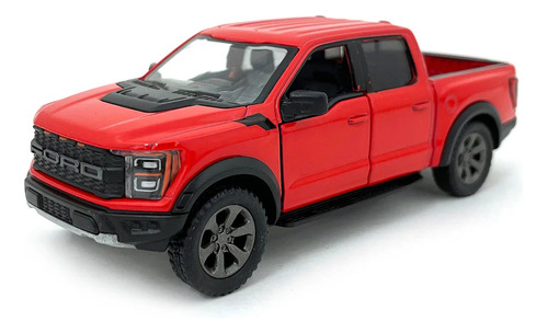 Ford F-150 Raptor 2022. Escala 1:43 Kinsmart. 12,5cms. Rojo.