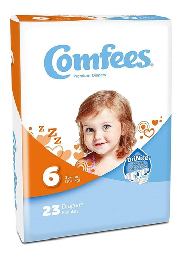 Comfees Pañales Tamaño 6, Pañales Desechables Bebe, 23 U