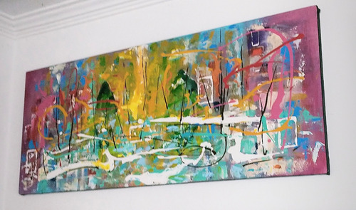 Cuadro Cazart Original Encanto Moderno Pintado A Mano