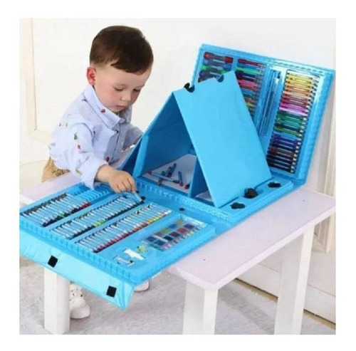 Imagen 1 de 9 de Set De Arte - Kit Dibujo 208 Piezas Para Niños