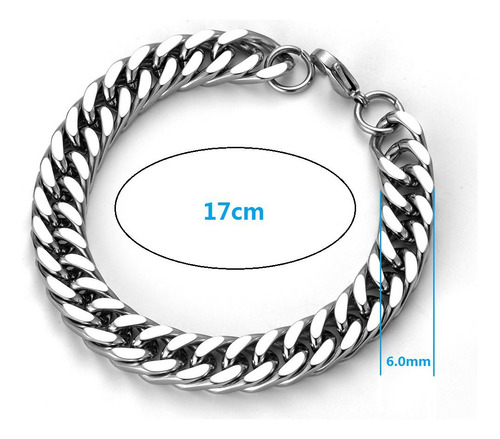 Rock Titanium Steel Brushed Bracelet Curb Chain