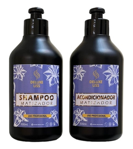 Shampoo Y Acondicionador Matizador Deluxe Liss®  *kit 300ml*