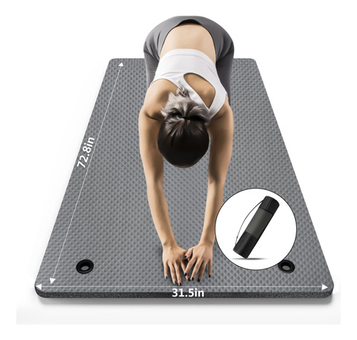 Lfs Tapete De Yoga Grande De 72 X 31.5 X 2/5 Pulgadas, Extra