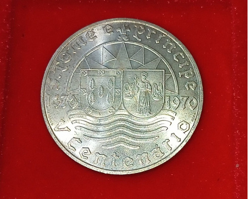 Moneda Santo Tome Y Principe De Plata 50 Escudos 1970 Vf