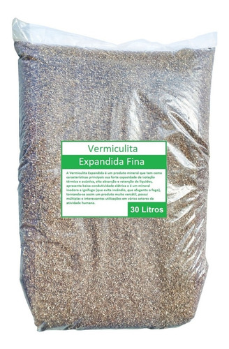 Vermiculita Expandida Fina Pacote De 30 Litros