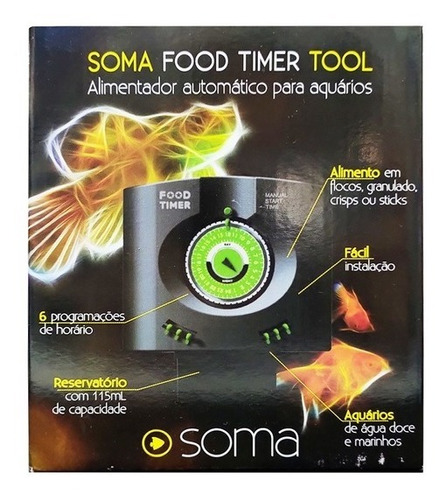 Alimentador Automático Analógico Para Aquário Soma Food