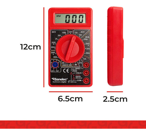 . Multimetro Digital Lcd Portatil 10a Ca/cd Profesional