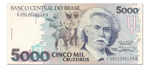 Antiga Cédula Colecionavel 5000 Cruzeiros (Usado)