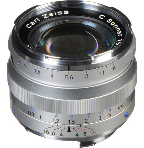 Zeiss C Sonnar T* 50mm F/1.5 Zm Lente (silver)