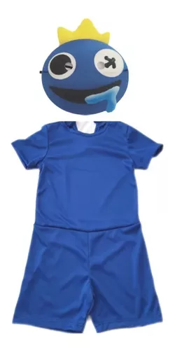 Fantasia Infantil Azul Babão C/ Gorro Roblox