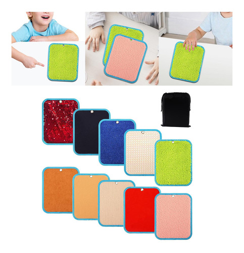 10 Piezas Mats Sensoriales Almohadillas Sensoriales Con