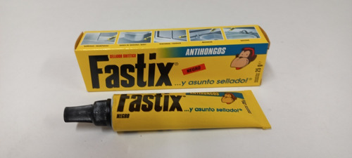 Imagen 2 de 7 de Sellador Sintetico Fastix Antihongos Negro De 25 Grs