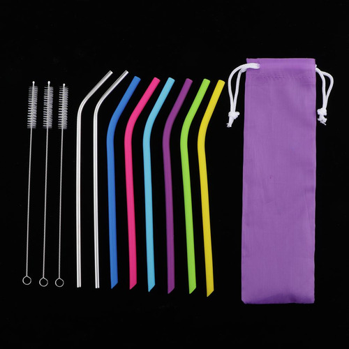Reutilizables 6pcs Silicona 2pcs Acero Inoxidable 3pcs