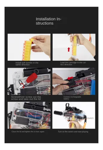 Subfusil Uzi Eléctrico De Ráfaga Con Balas Blandas
