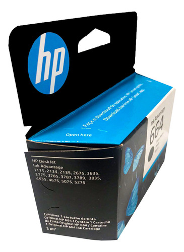 Cartucho De Tinta Hp 664 Negra, Original, 1 Pza.
