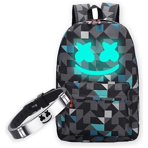 Smile Luminous Backpack Dj Music Bracelet For Kids Chri...