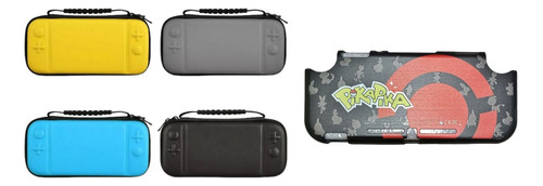 Protector De Pikapika Negro+ Estuche Rigido Para Switch Lite