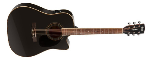 Guitarra Electroacústica Cort Ad880ce-bk Con Funda Y Color Black Material Del Diapasón Laurel Orientación De La Mano Diestro