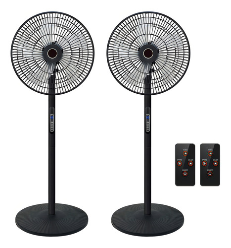 2 Ventiladores De Chão Com Controle Remoto De 16 Polegadas Domésticos Silenciosos 220V