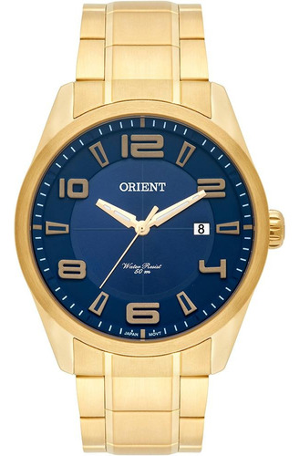 Relógio Orient Masculino Mgss1131 D2kx Azul Dourado Cor do fundo Azul-escuro