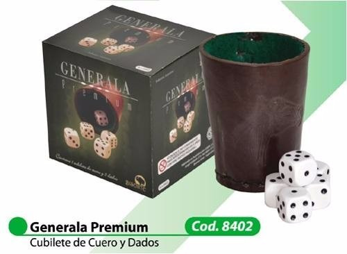 Generala Premium Bisonte Con Cubilete Cuero Y Dados