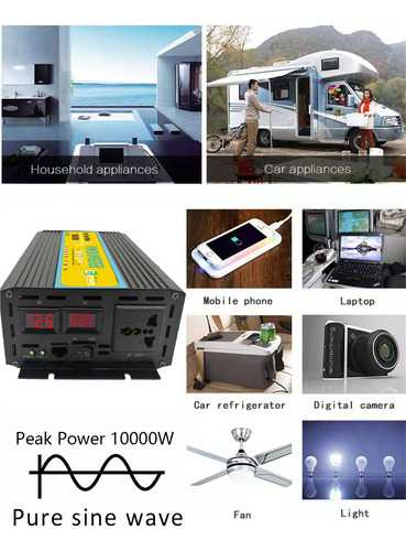 Inversor Solar Onda Sinusoidal 10000w 12/24/48/60v 220v/110v