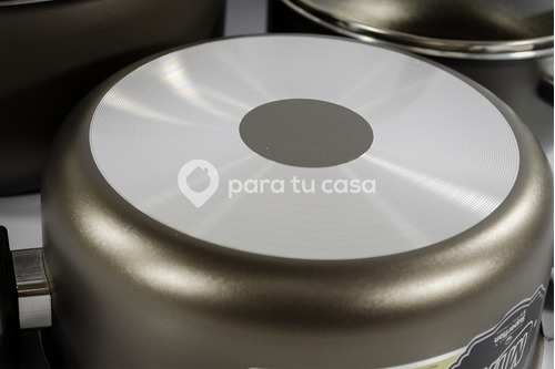 Batería Cocina Olla Cacerola Aluminio Teflón Safira 7p Mta