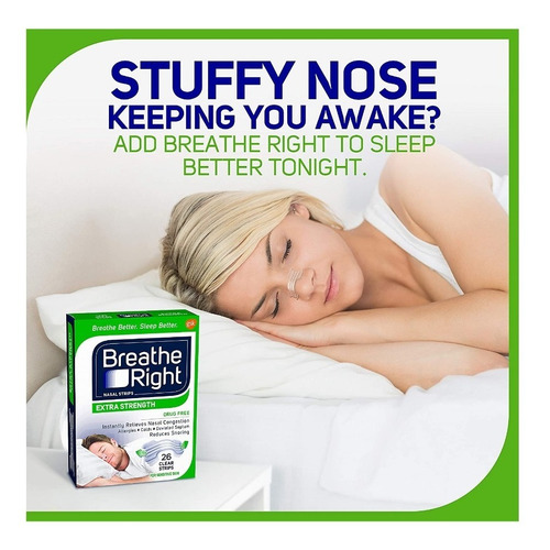 Imagen 5 de 6 de Tiras Nasales Breathe Right Extra Clear Pack 26 Unds