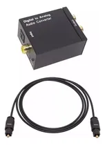 Comprar Adaptador Conversor Áudio Toslink  Rca Óptico + Cabo Optico