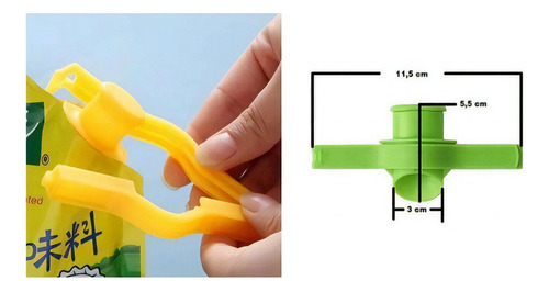 Clip Sellado Con Dosificador De Bolsas Doypack Practico/util