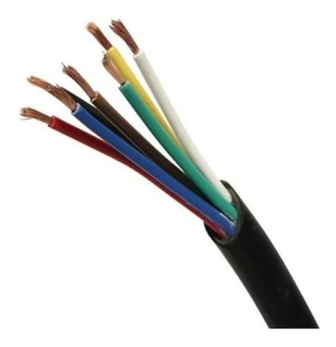 Cable Bajo Goma 7x1 Mm Negro Por Rollo 100 Trailer Instalac