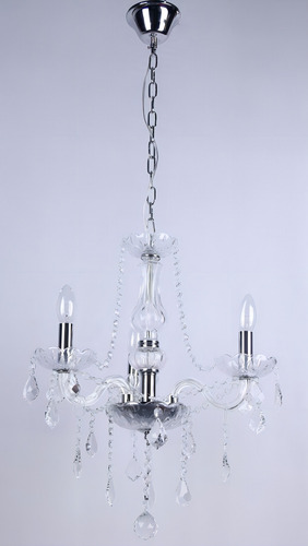Lustre Maria Thereza 3 Braços Mesa Sala De Jantar Quarto Cor Transparente 110v/220v