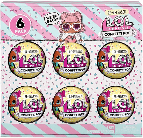 L.o.l. Surprise! Series 3 Confetti Pop, Caja De 6 Muñecas.