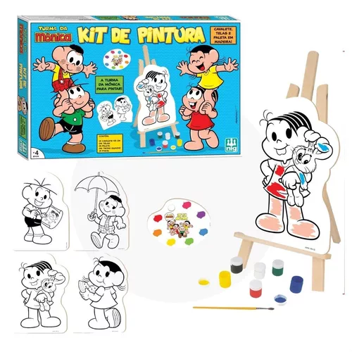 Kit de Pintura Turma da Mônica, Nig Brinquedos