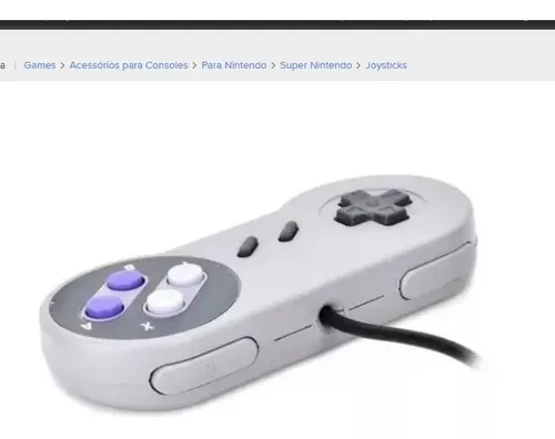 Controle Usb Super Nintendo Snes Compatível Com Computador Pc Mac