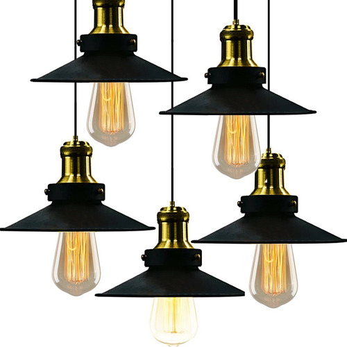 Kit 5 Pendentes Nordic 22cm + 5 Lamp Filamento Carbst64 110v