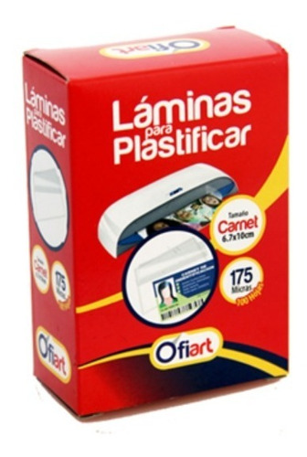 Laminas De Plastificar Carnet Y Cedula 175 Micrones Printa